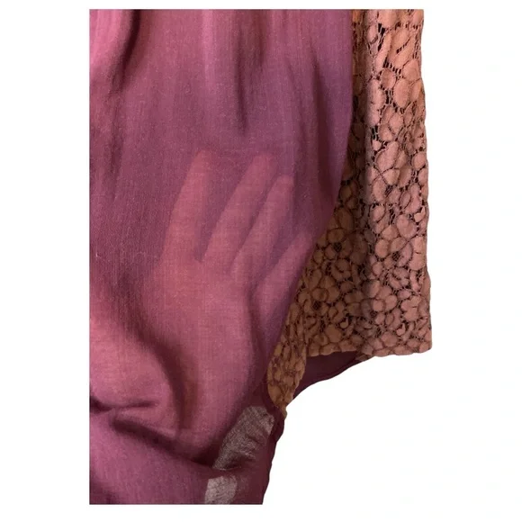 Free People Cotton Blend Lace Tunic Size 4 Bohemian Romantic‎ Feminine - Picture 5 of 10